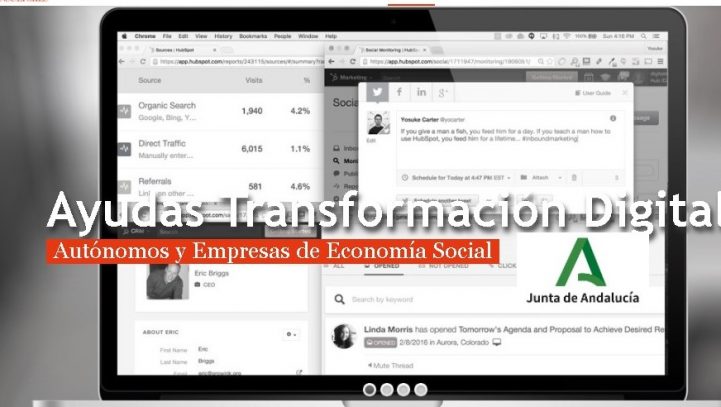 La Consejeria de Empleo convoca ayudas de hasta 6.000 euros para la digitación de autónomos y empresas de economía social en Andalucía La Consejeria de Empleo convoca ayudas de hasta 6.000 euros para la digitación de autónomos y empresas de economía social en Andalucía